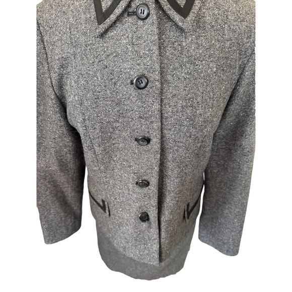 Pendleton Wool Skirt Sport Jacket Suit Size 10 Grey Professional - Picture 6 of 7